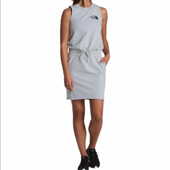 North Face Light Gray Heather Train N Logo Dress - Picture 1 of 4